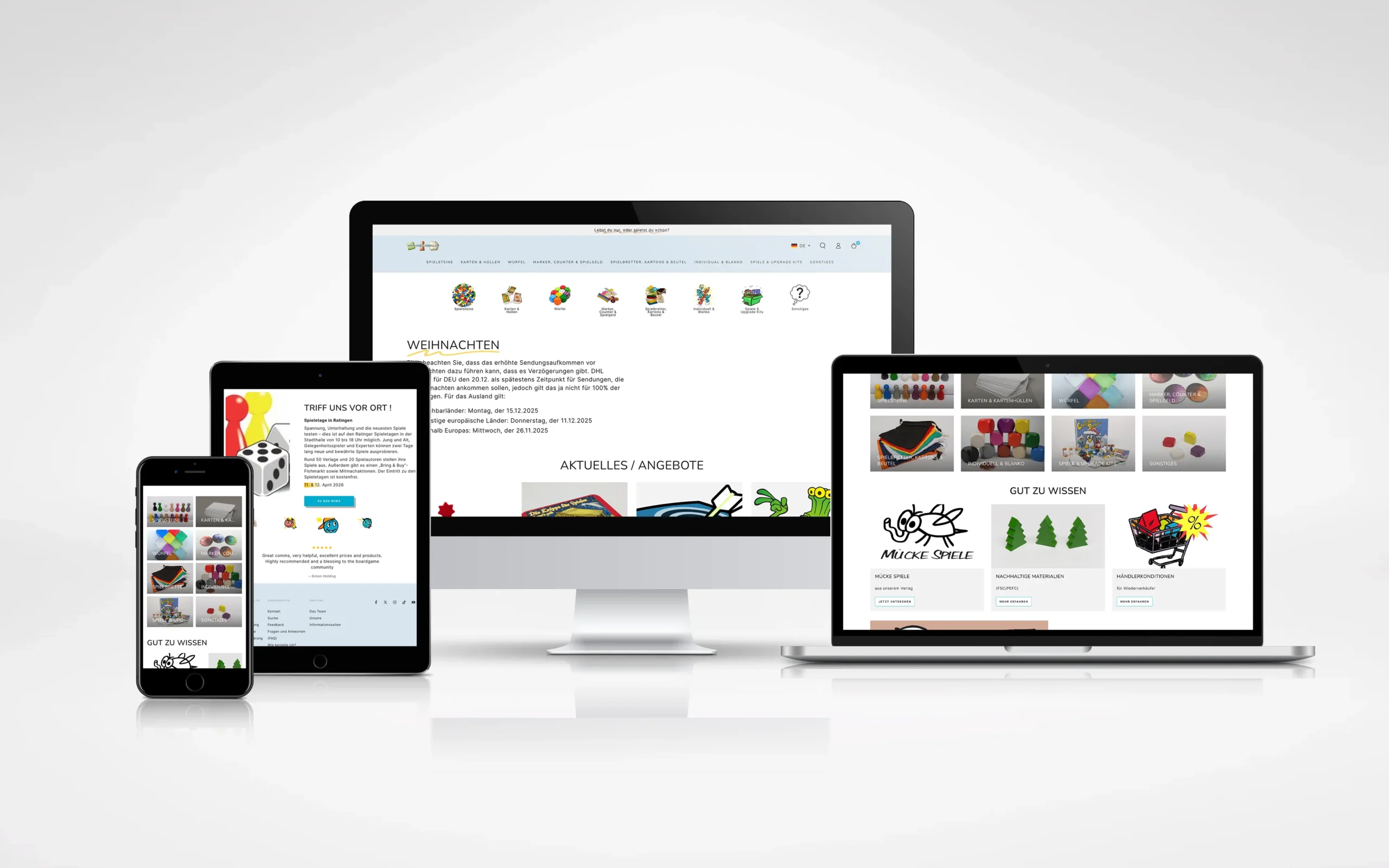 Shopify Online Shop für Brettspiele