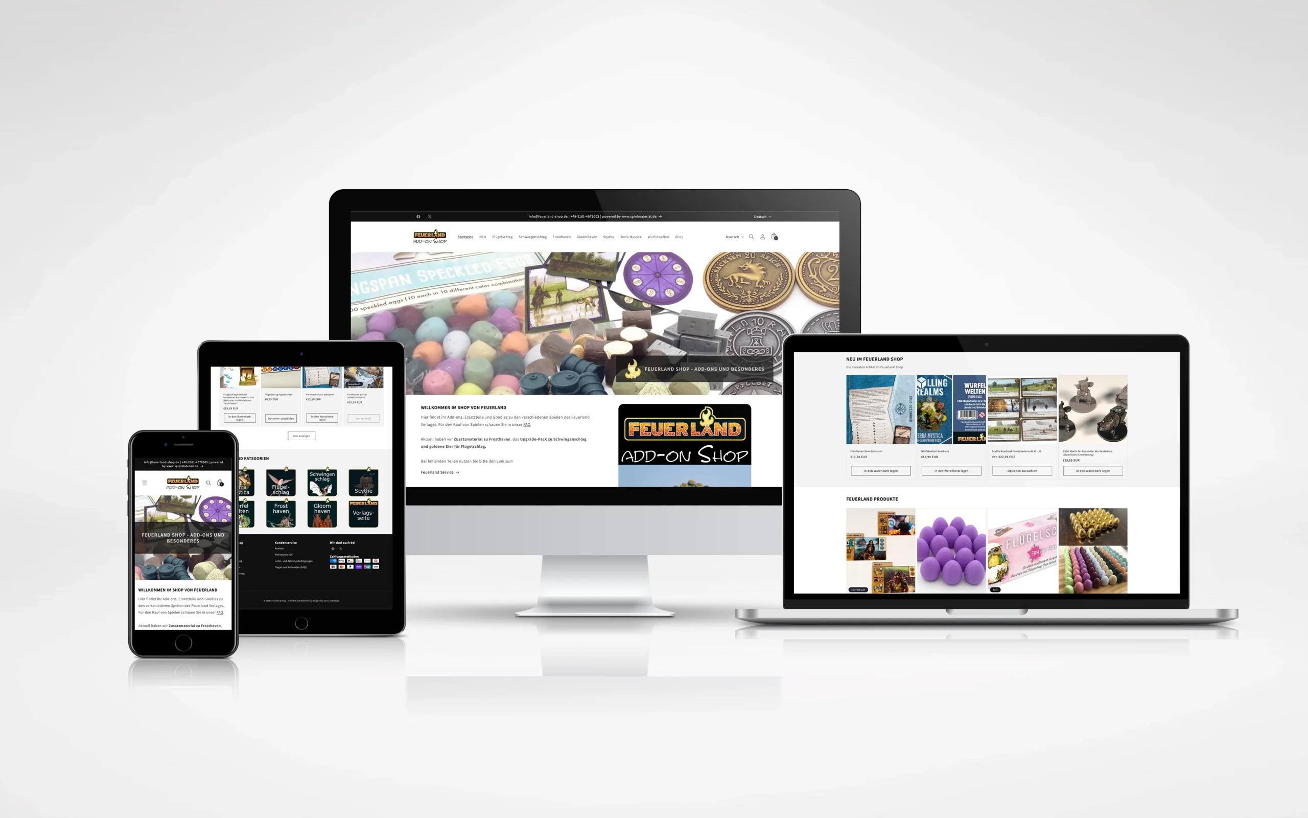 Shopify Online Shop für Brettspiele