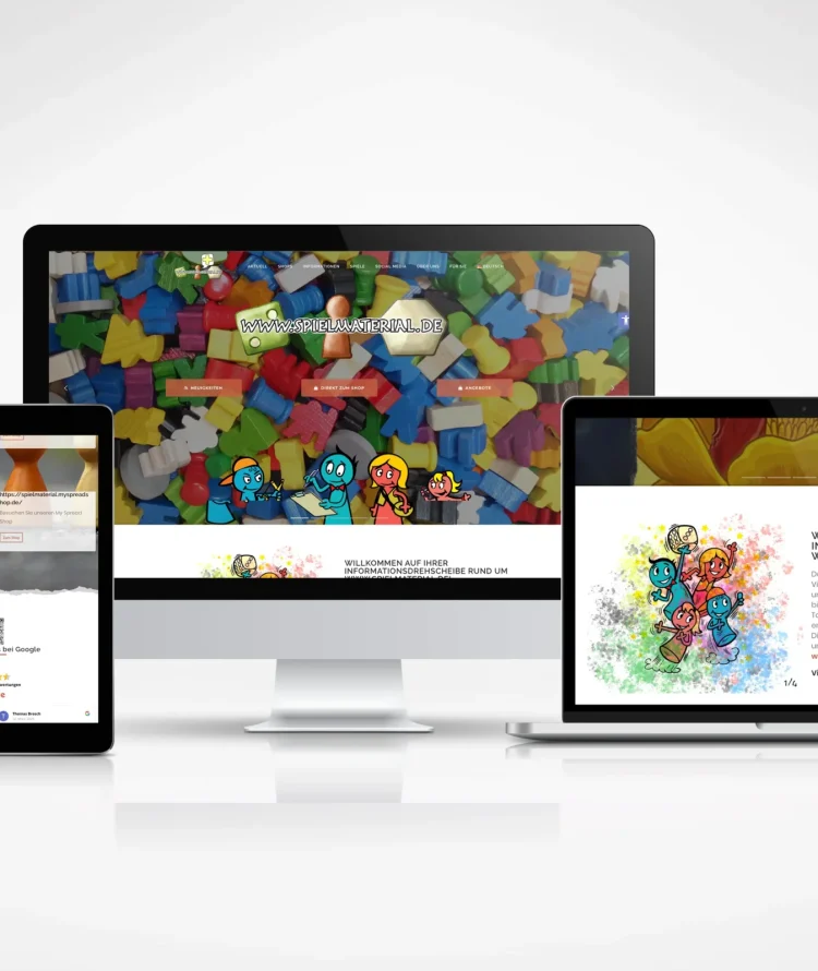 Webdesign für Webseite mit Informationen